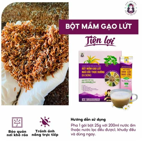 Bột Mầm Gạo Lứt Ngũ Cốc BH.Nong - Bữa Sáng Tiện Lợi