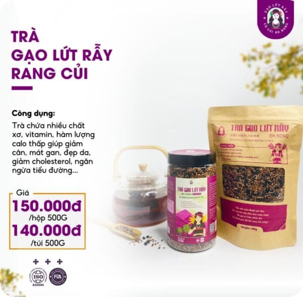 Trà Gạo Lứt Rẫy Rang Mộc Bh.Nong