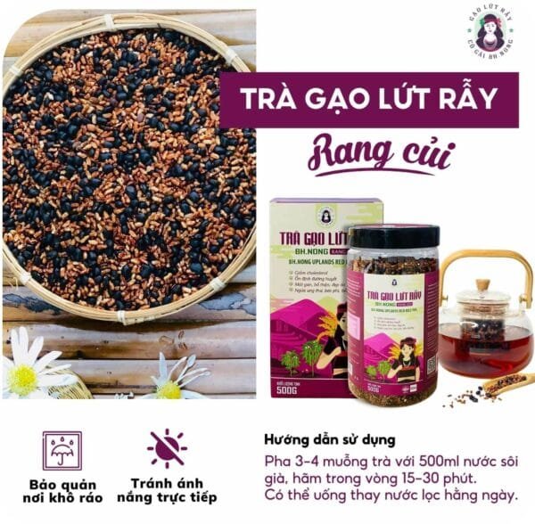 Trà Gạo Lứt Rẫy Rang Mộc Bh.Nong