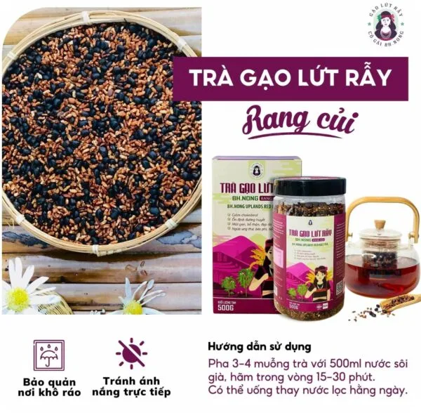 Trà Gạo Lứt Rẫy Rang Mộc Bh.Nong