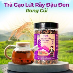 sản phẩm trà gạo lứt rẫy và đậu đen rang củi